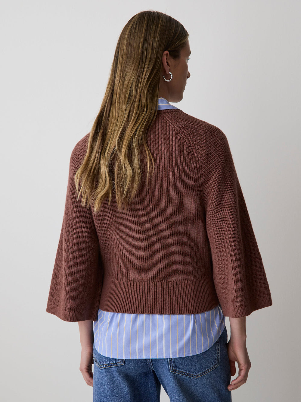 RW&CO Wide-Sleeve Crew-Neck Merino-Blend Sweater