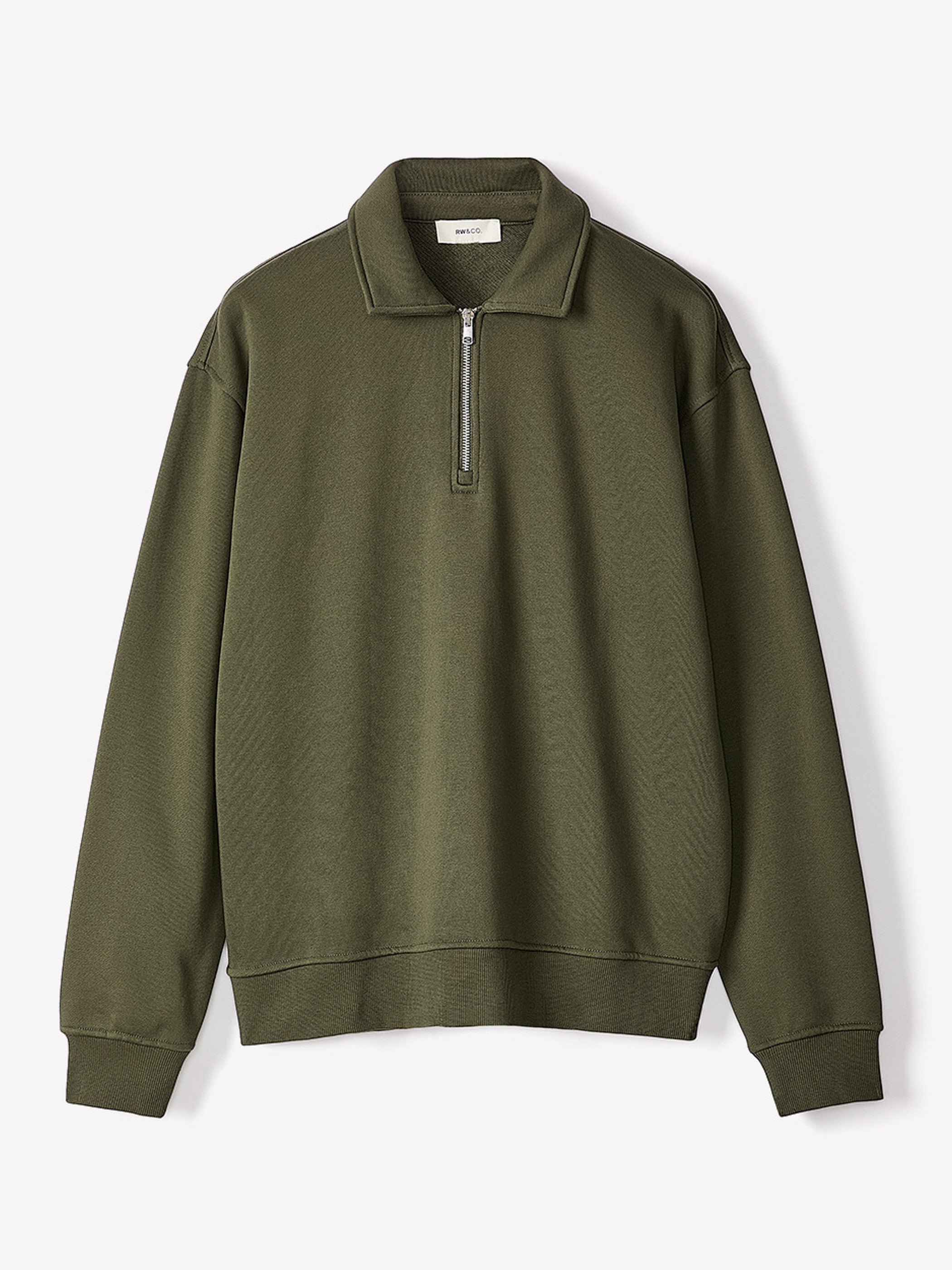 RW&CO Long-Sleeve Quarter-Zip Polo Sweater