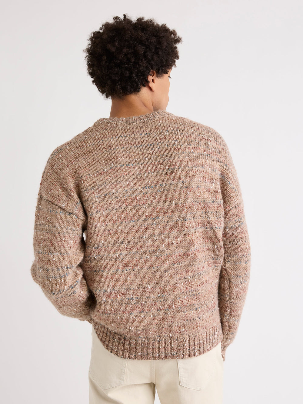 RW&CO Wool Sweater with Cable Stitches