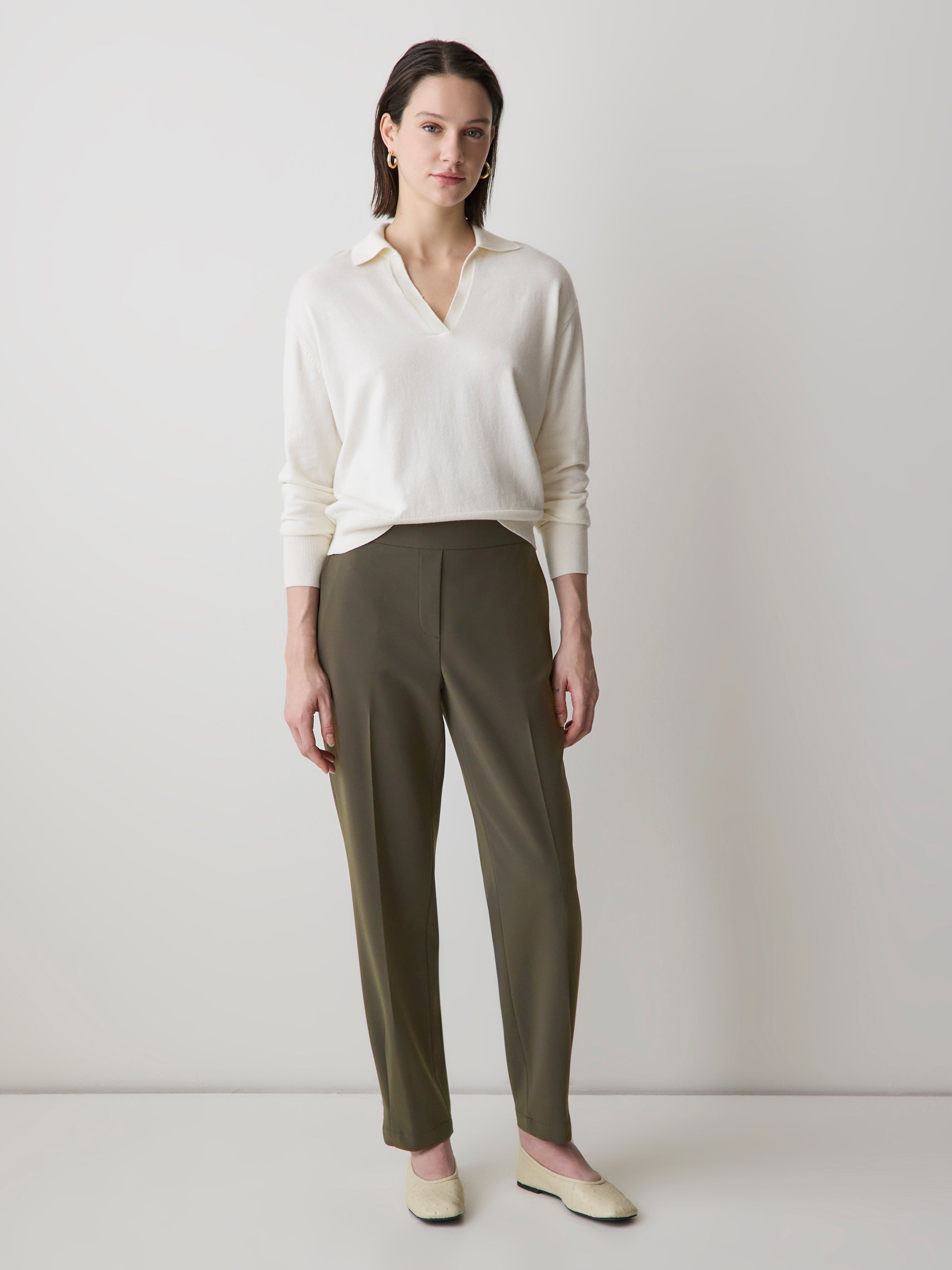 RW&CO Mid-Rise Tapered-Leg Flowy Jogger Pant