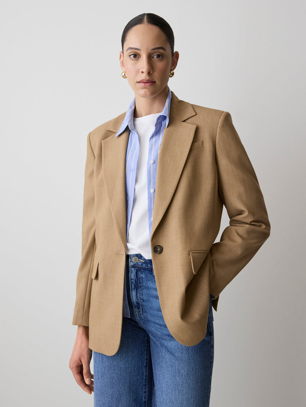 RW&CO Oversized One-Button Blazer