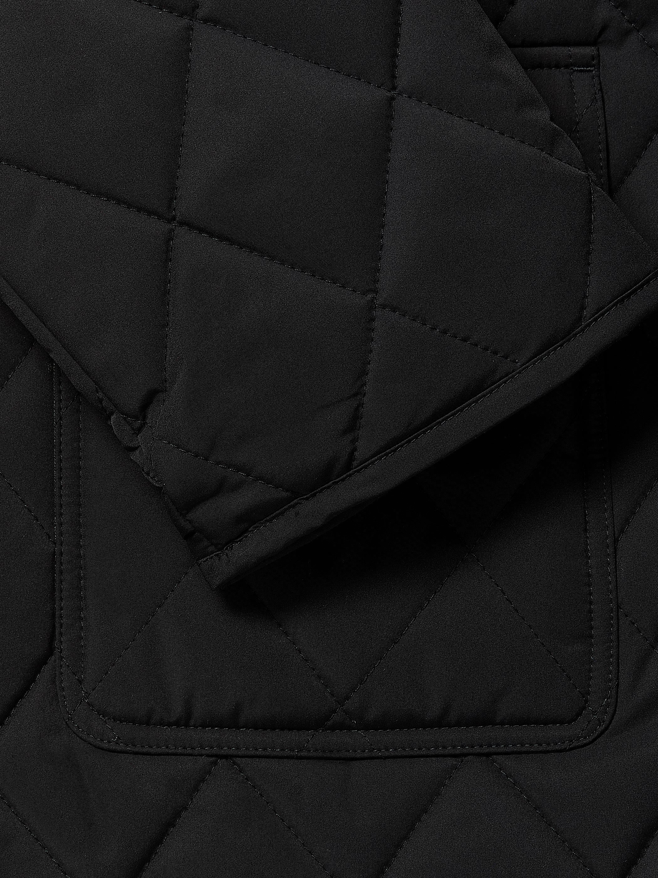 RW&CO Quilted Trench Coat with Shirt Collar