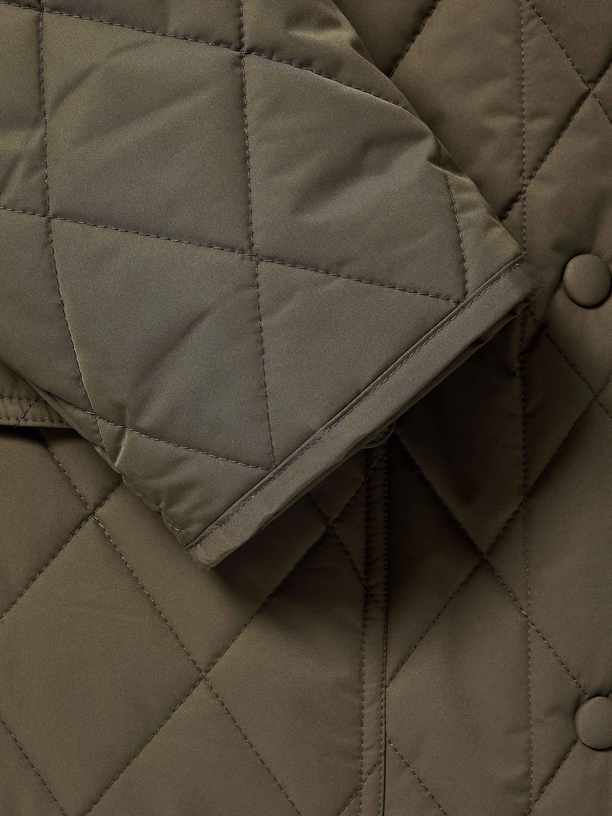 RW&CO Quilted Trench Coat with Shirt Collar