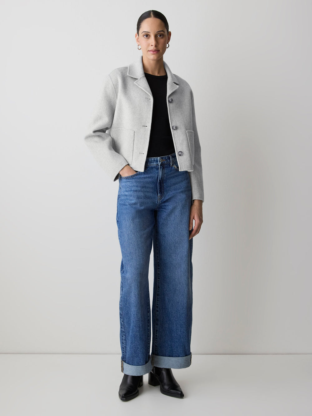 RW&CO Double Face Wool-Blend Transitional Coat