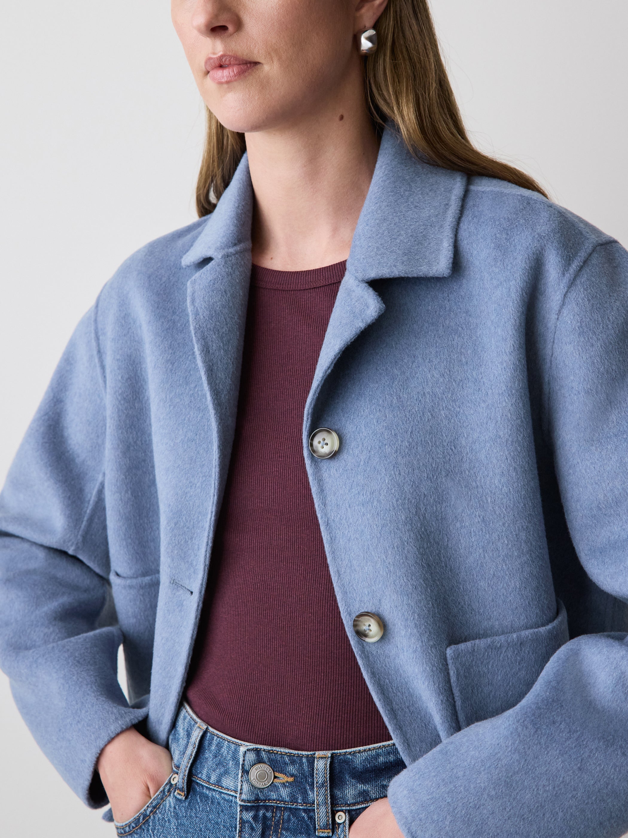 RW&CO Double Face Wool-Blend Transitional Coat