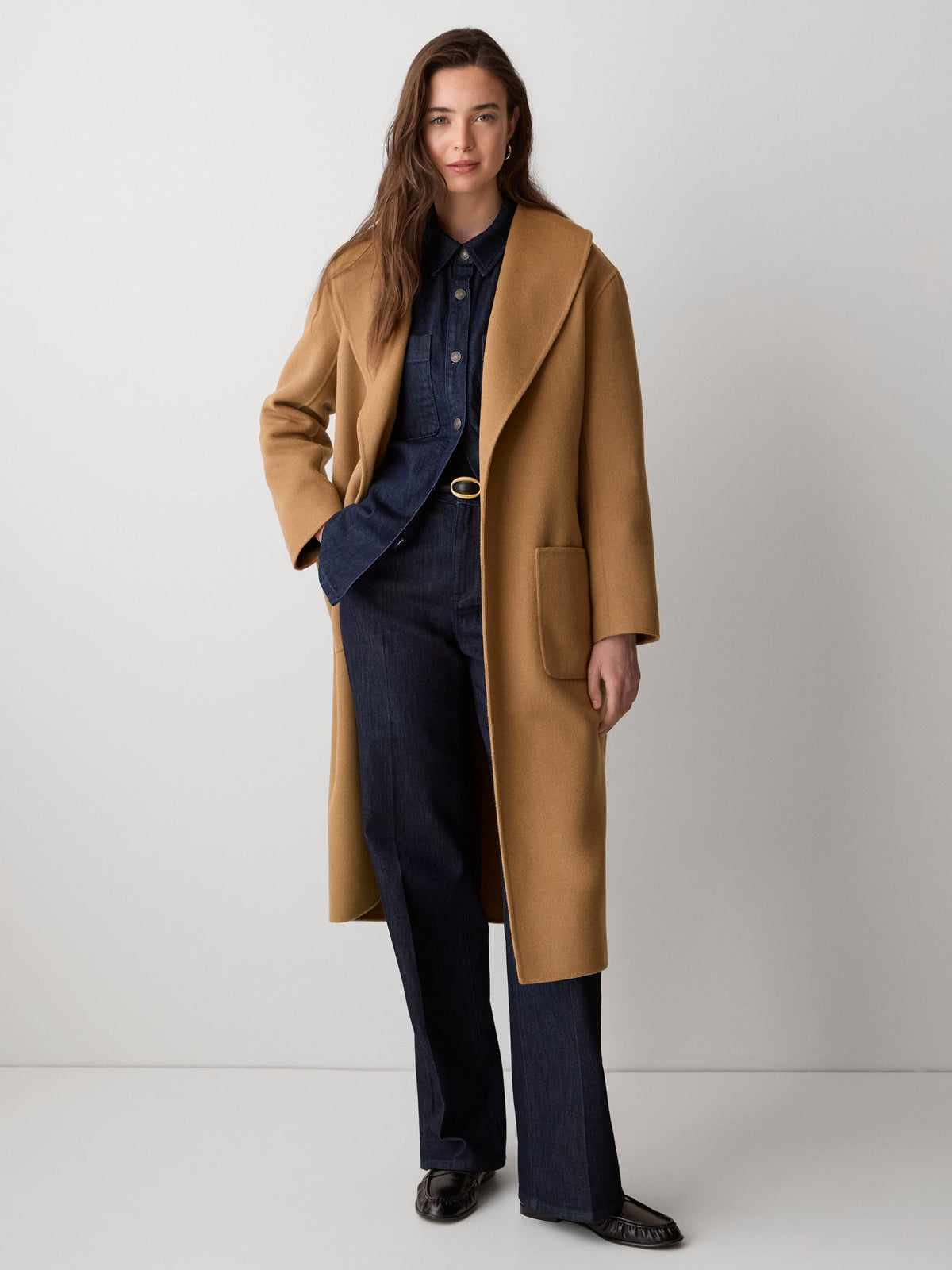 RW&CO Double Face Long Coat with Belt