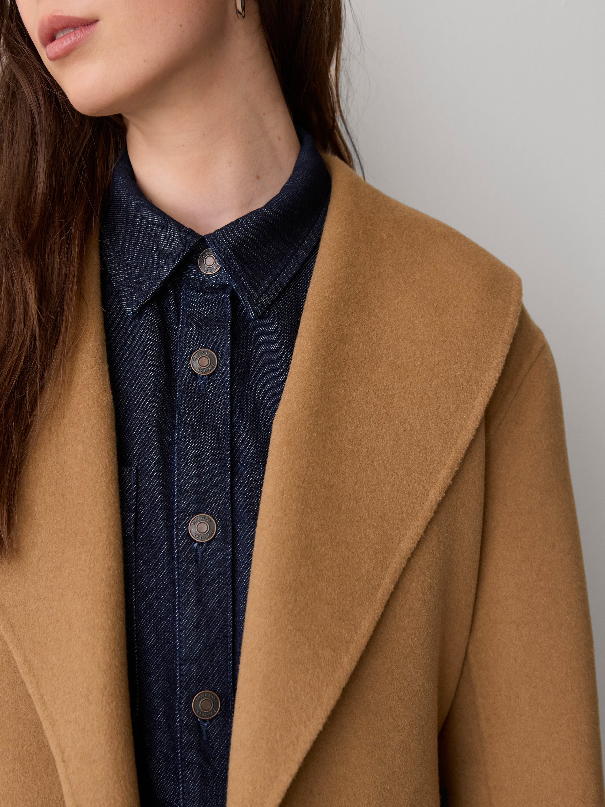 RW&CO Double Face Long Coat with Belt