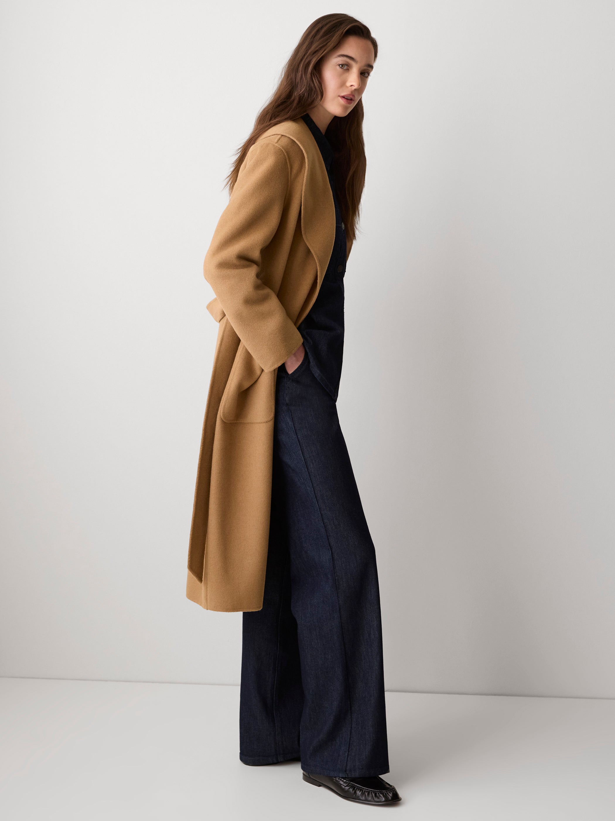 RW&CO Double Face Long Coat with Belt