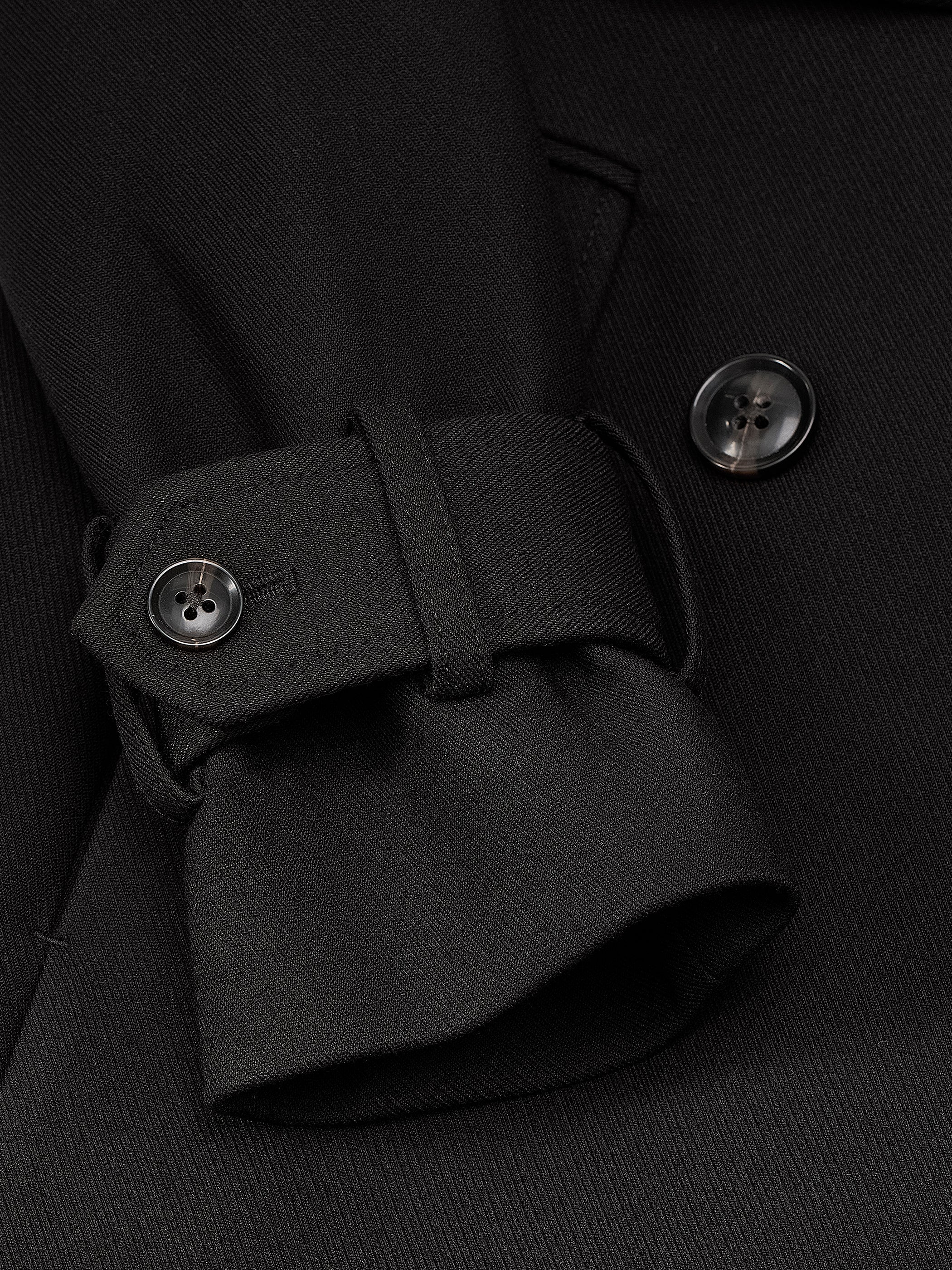 RW&CO Double-Breasted Twill Trench Coat with Belt