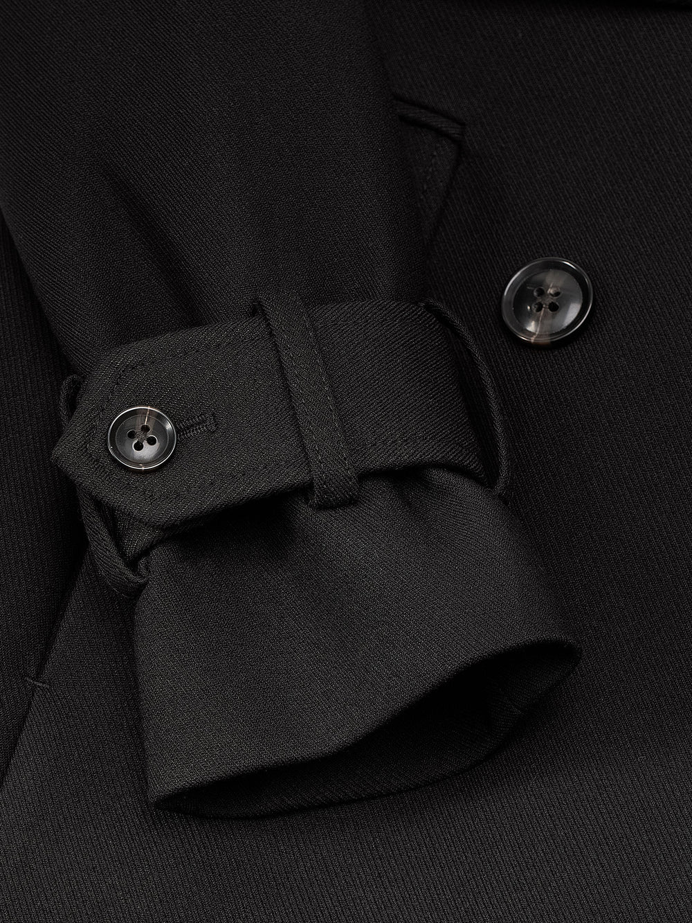 RW&CO Double-Breasted Twill Trench Coat with Belt