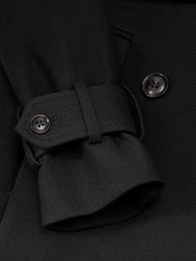RW&CO Double-Breasted Twill Trench Coat with Belt