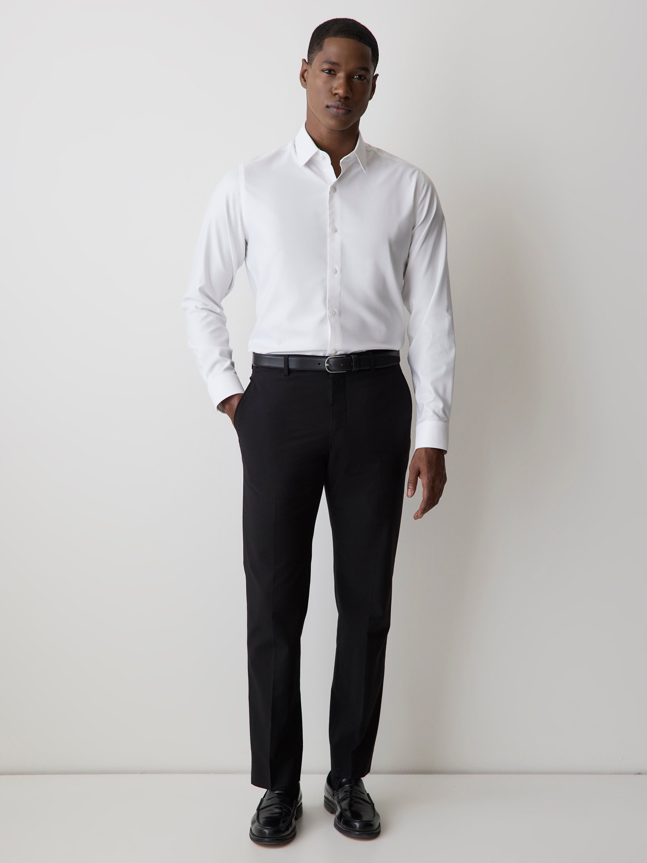 RW&CO Slim Fit Knit-Like Dress Shirt