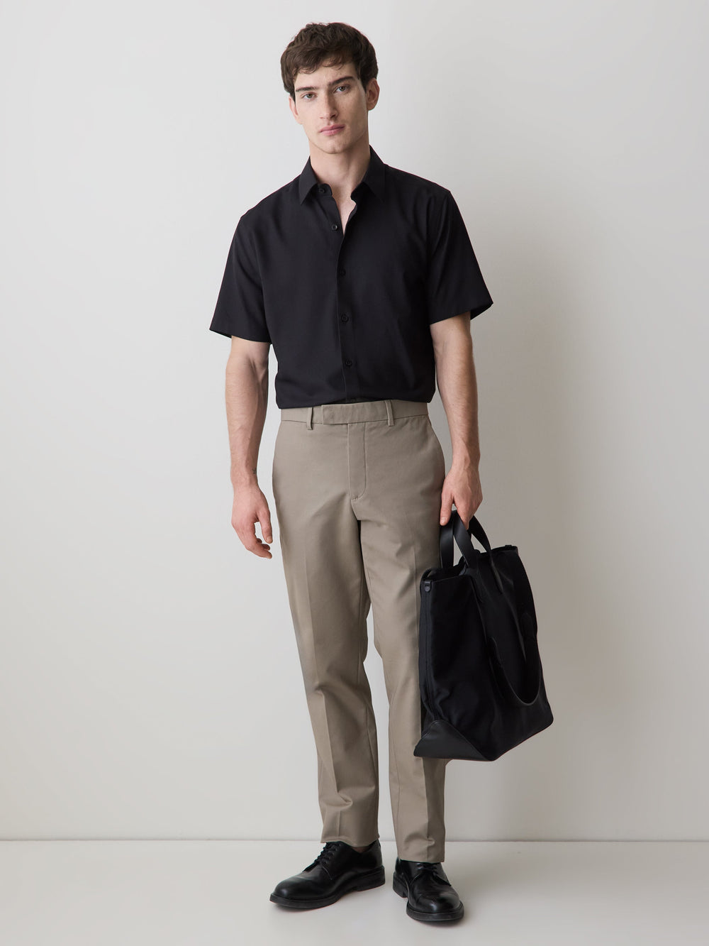 RW&CO Short-Sleeve Slim Fit Knit-Like Dress Shirt