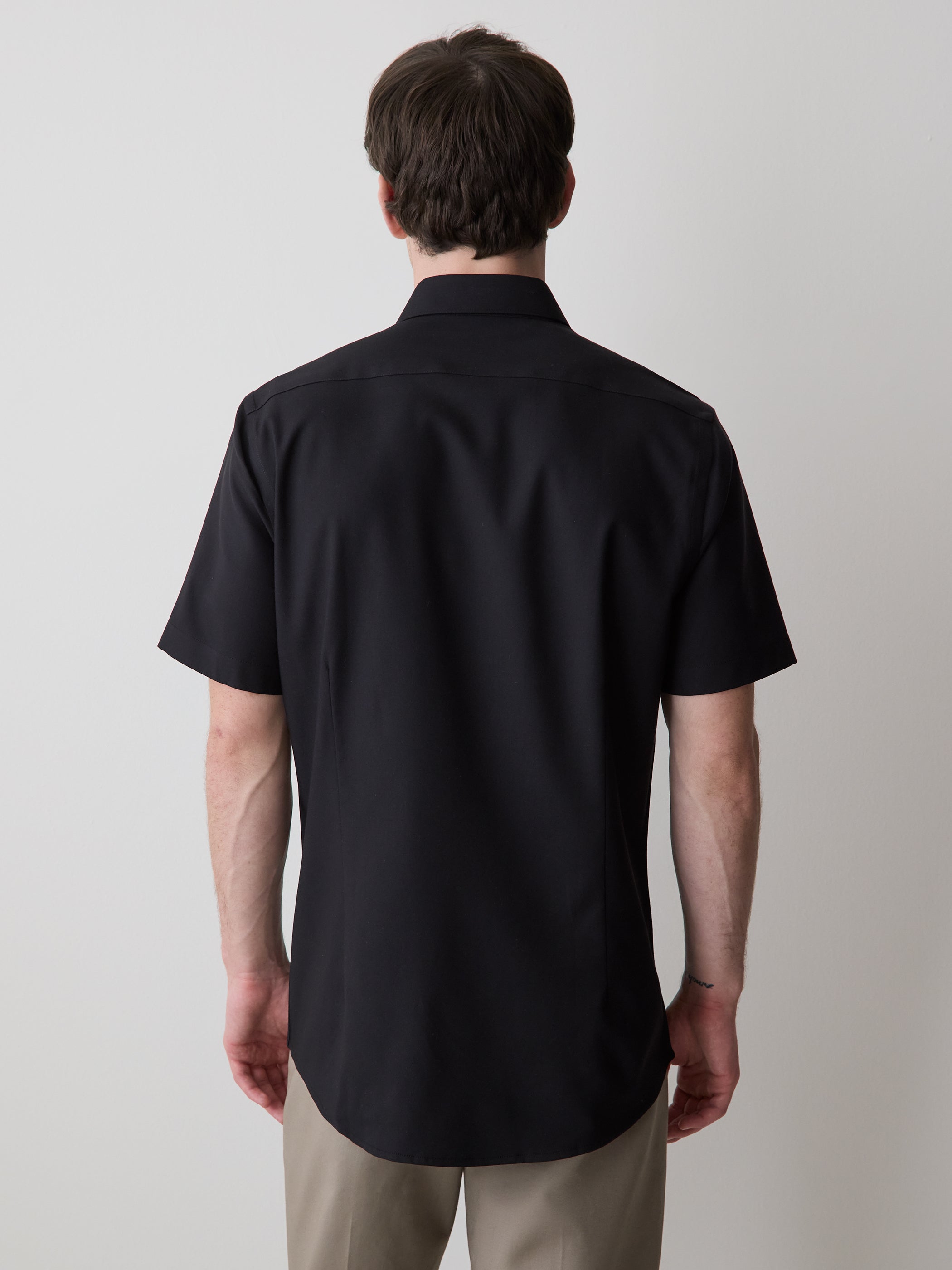 RW&CO Short-Sleeve Slim Fit Knit-Like Dress Shirt