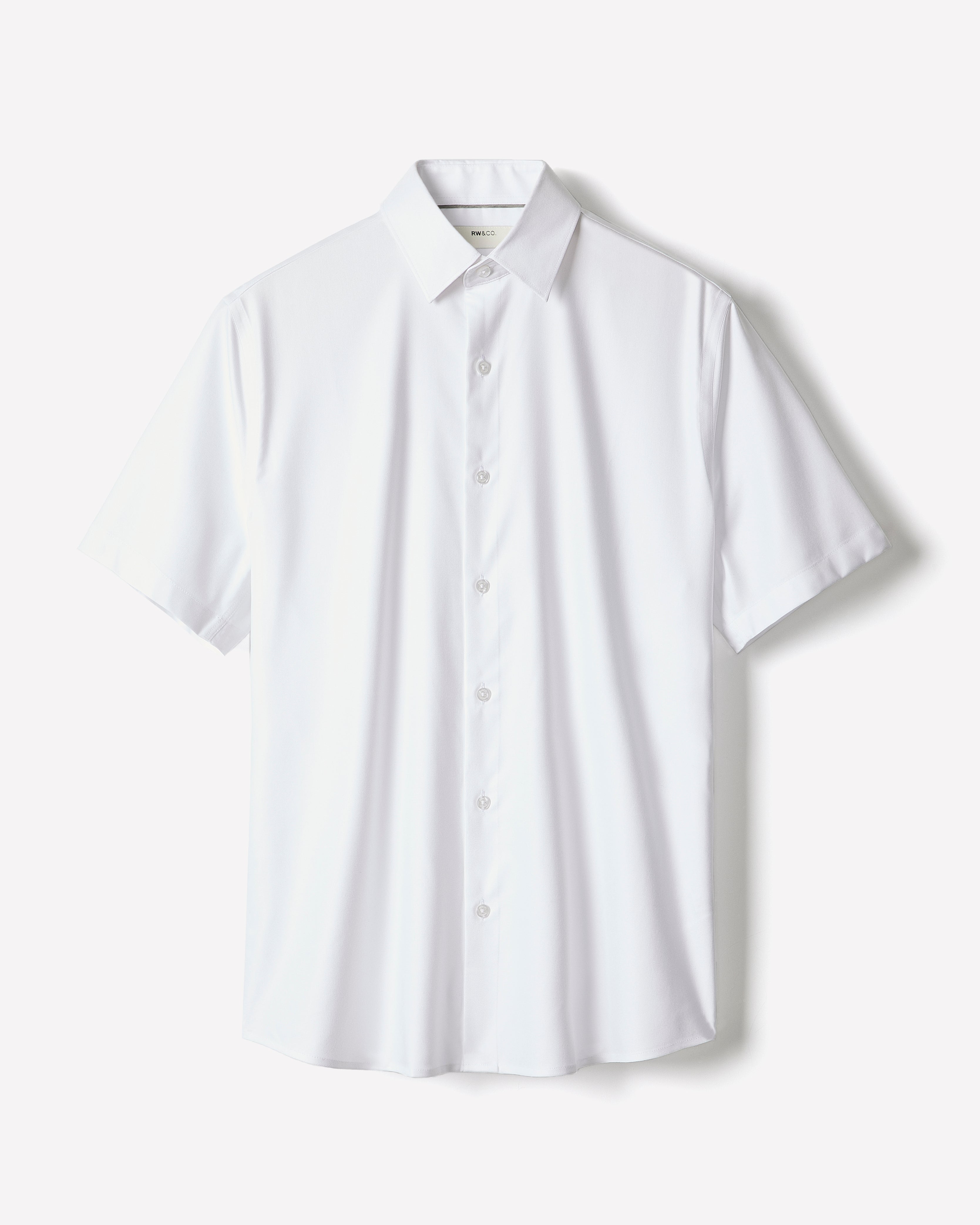 RW&CO Short-Sleeve Slim Fit Knit-Like Dress Shirt