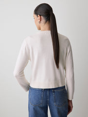 RW&CO Wool-Blend Long-Sleeve Crew-Neck Cardigan