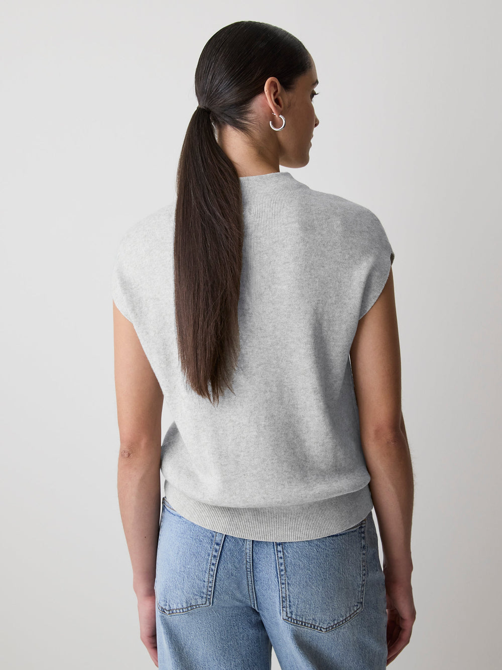 RW&CO Extended-Sleeve Funnel-Neck Sweater