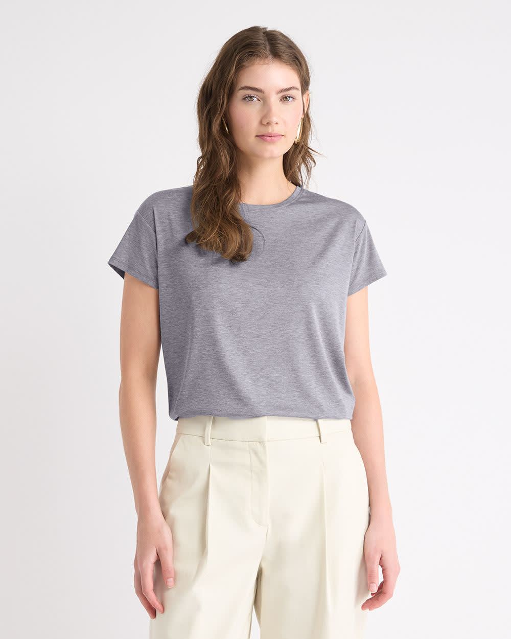 RW&CO Silk-Blend Boxy Knit Top
