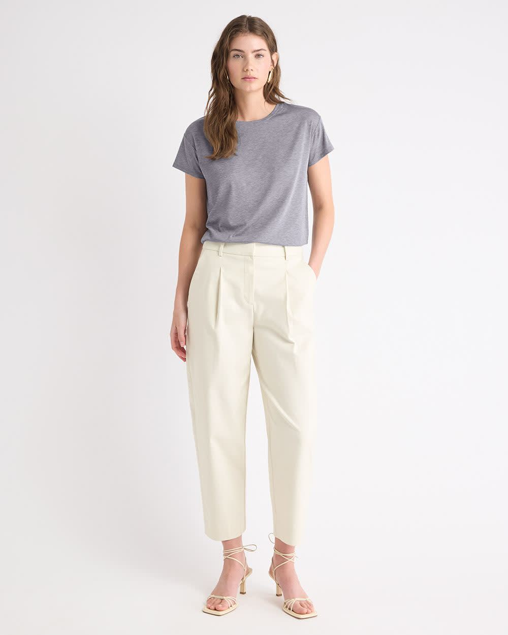 RW&CO Silk-Blend Boxy Knit Top
