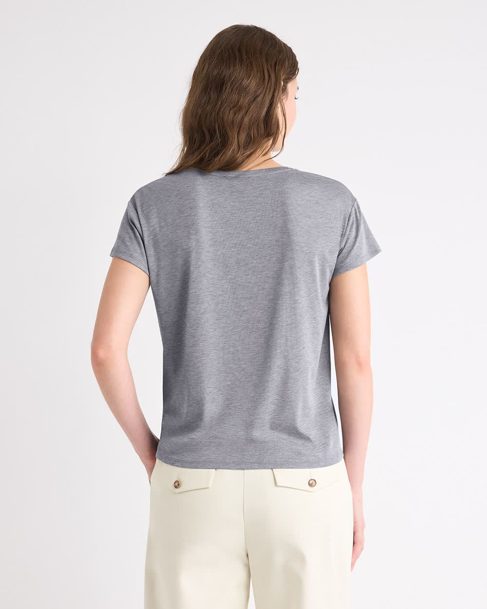 RW&CO Silk-Blend Boxy Knit Top