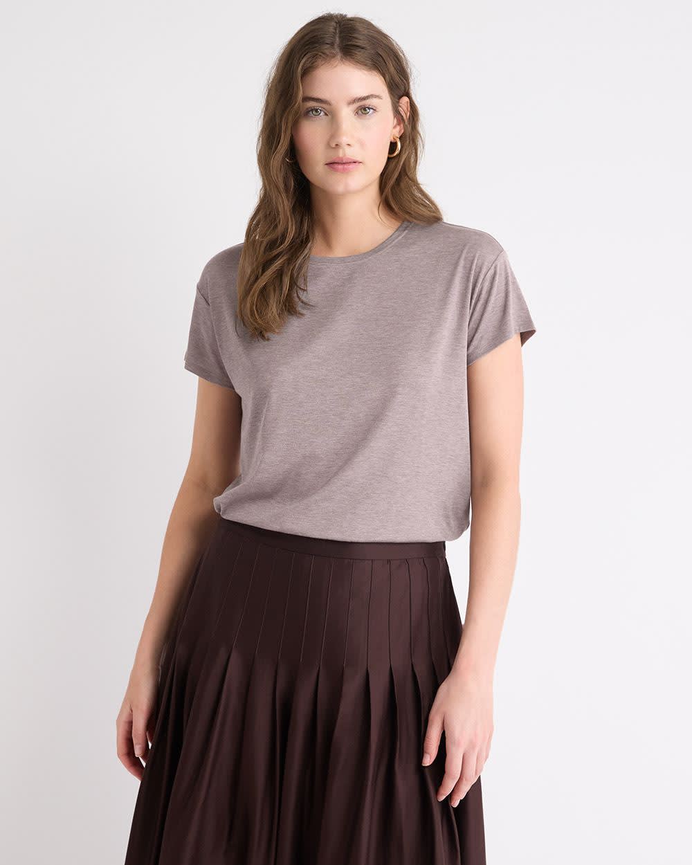 RW&CO Silk-Blend Boxy Knit Top