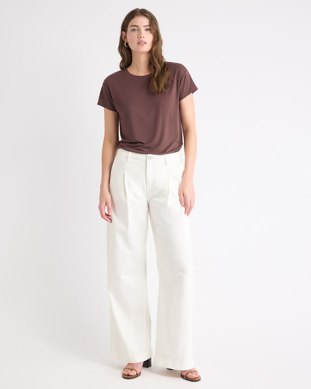 RW&CO Silk-Blend Boxy Knit Top