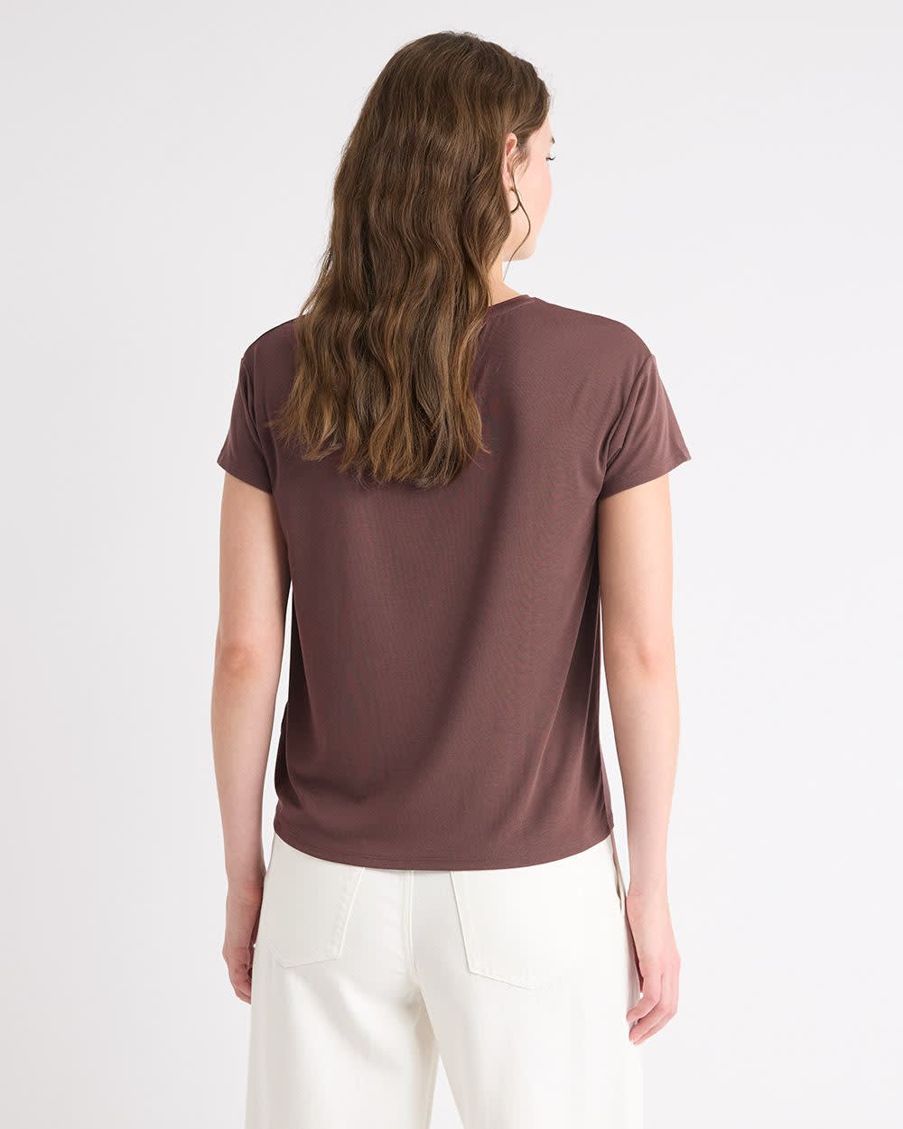 RW&CO Silk-Blend Boxy Knit Top