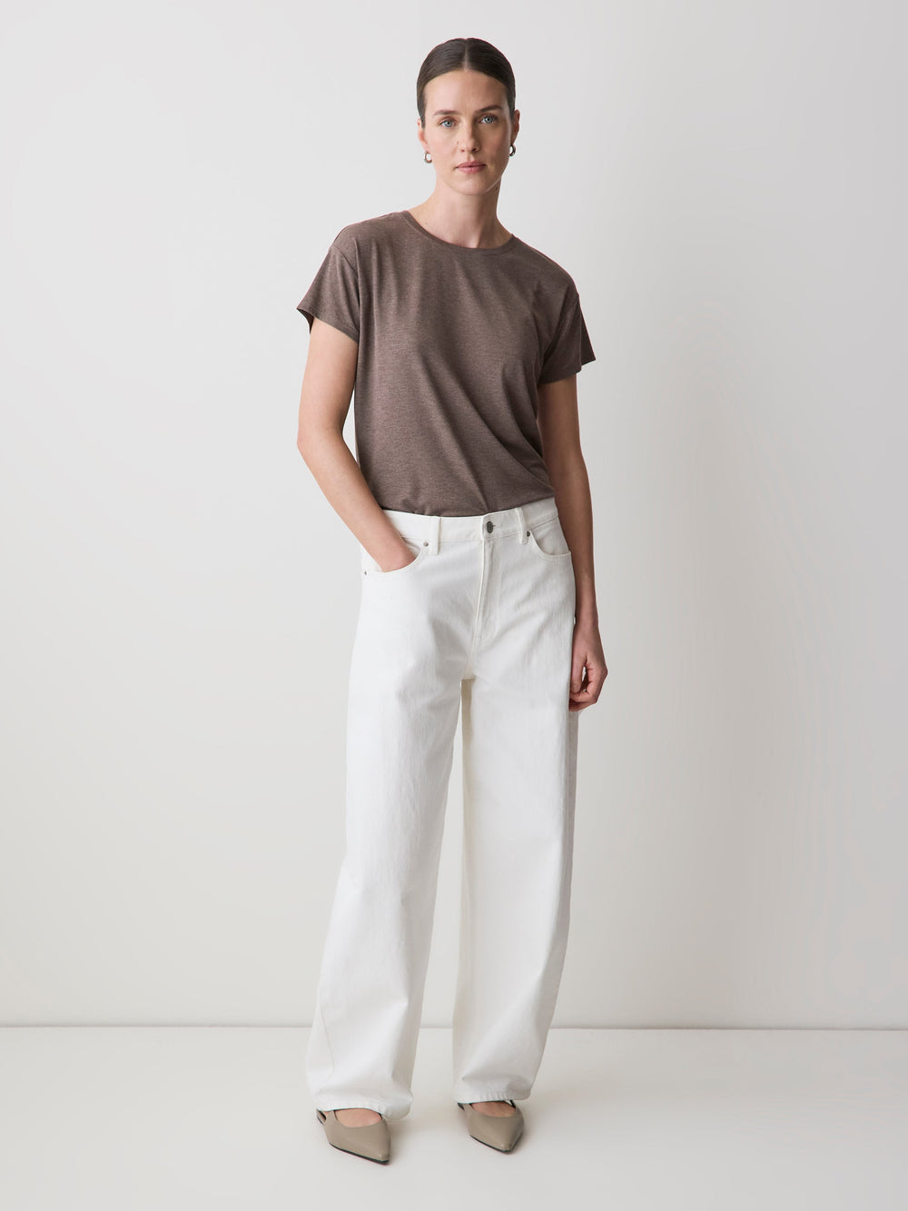 RW&CO Silk-Blend Boxy Knit Top