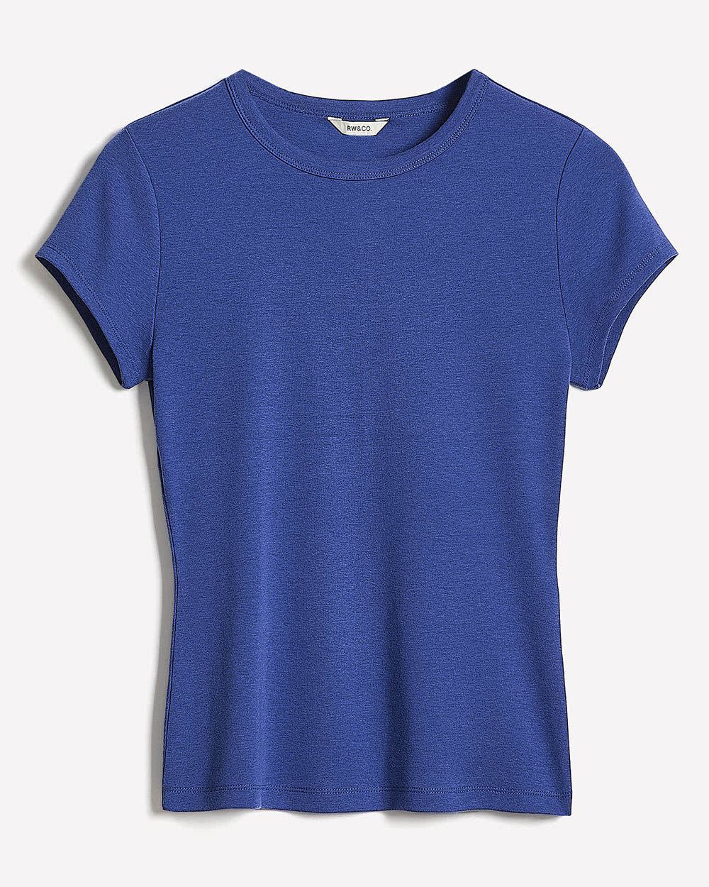 RW&CO Short-Sleeve Crew-Neck Ribbed Tee