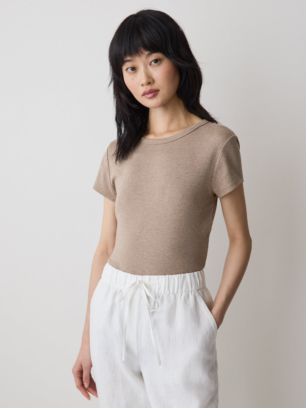 RW&CO Short-Sleeve Crew-Neck Ribbed Tee
