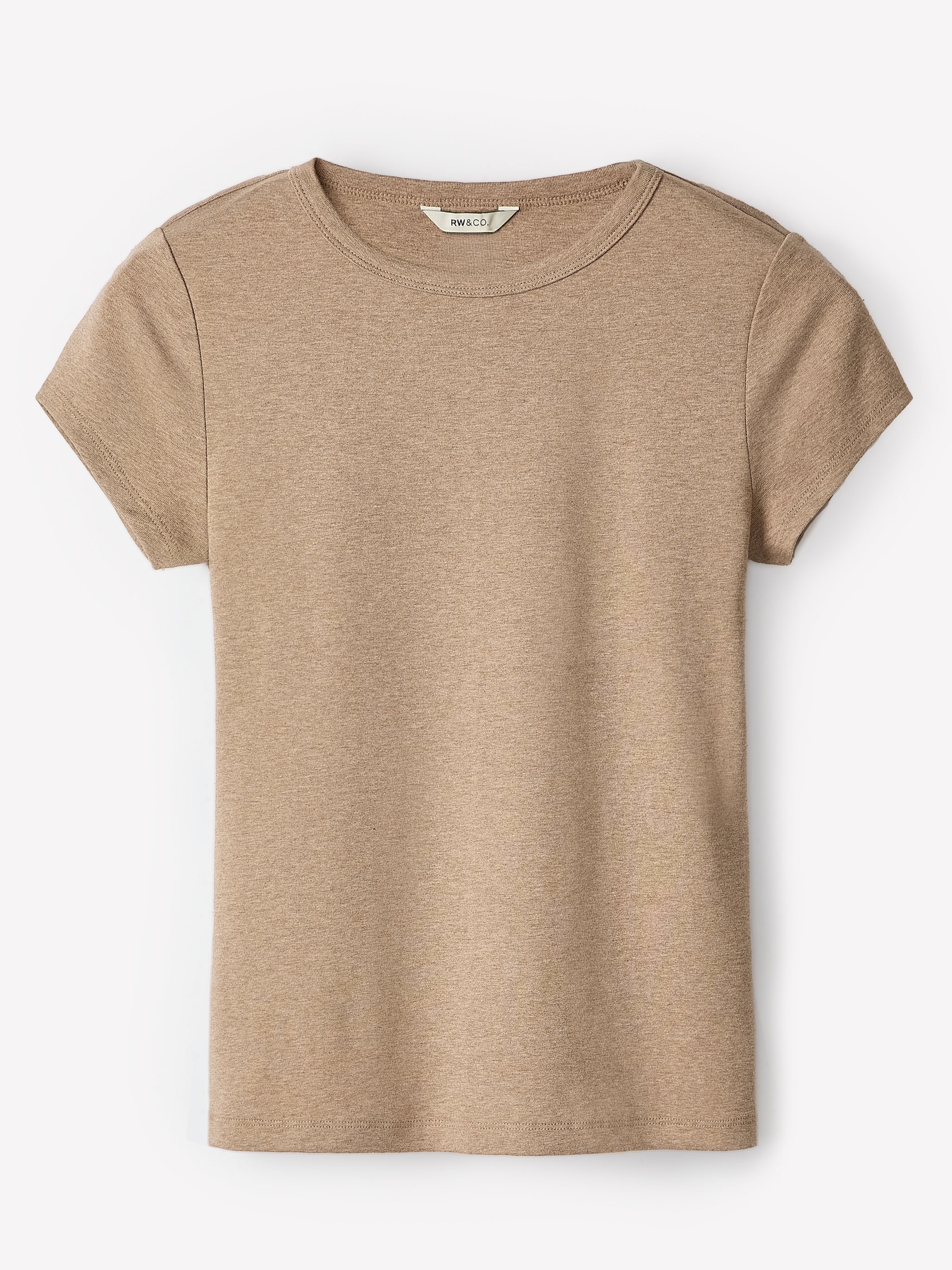 RW&CO Short-Sleeve Crew-Neck Ribbed Tee