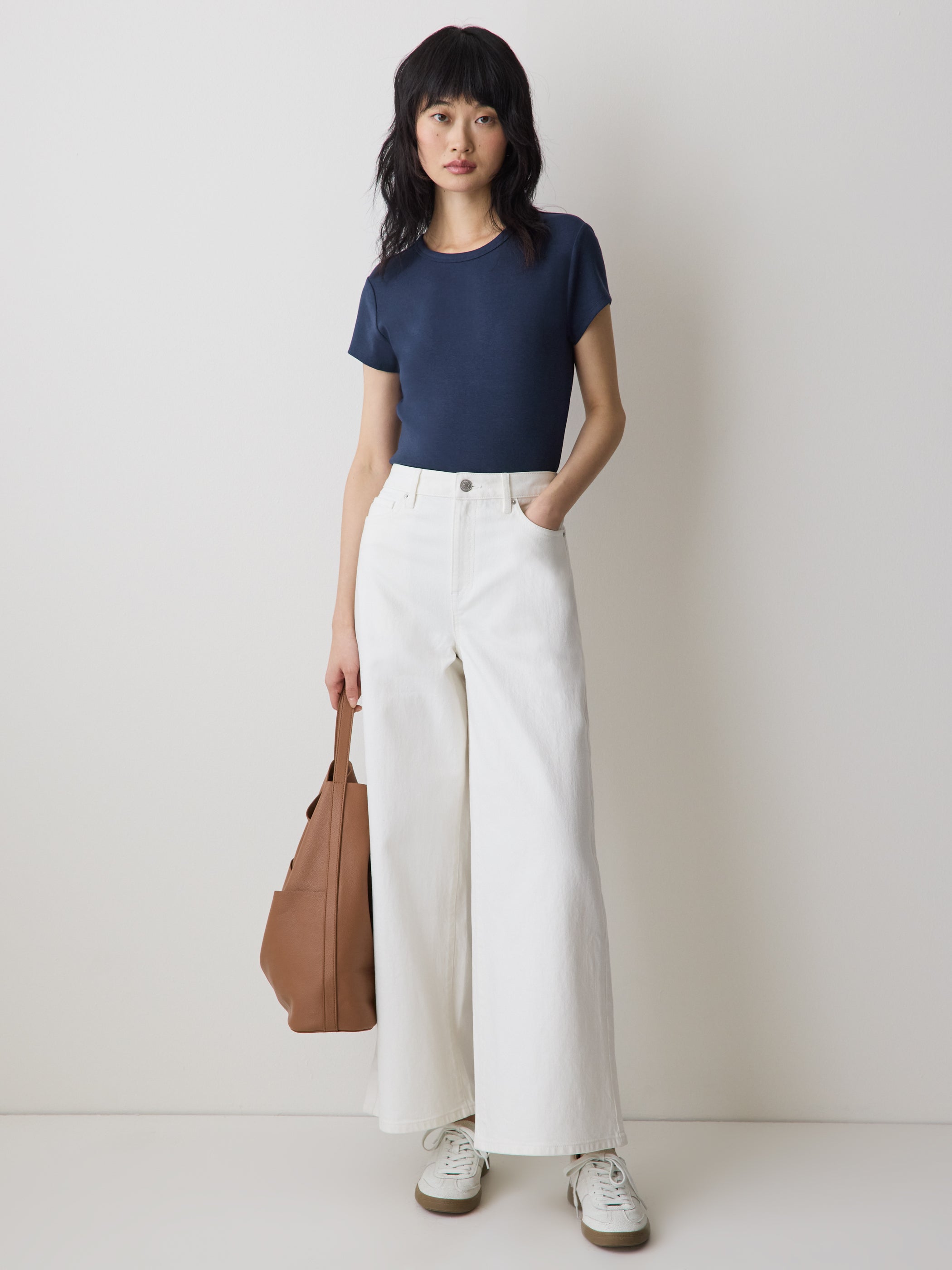 RW&CO Short-Sleeve Crew-Neck Ribbed Tee