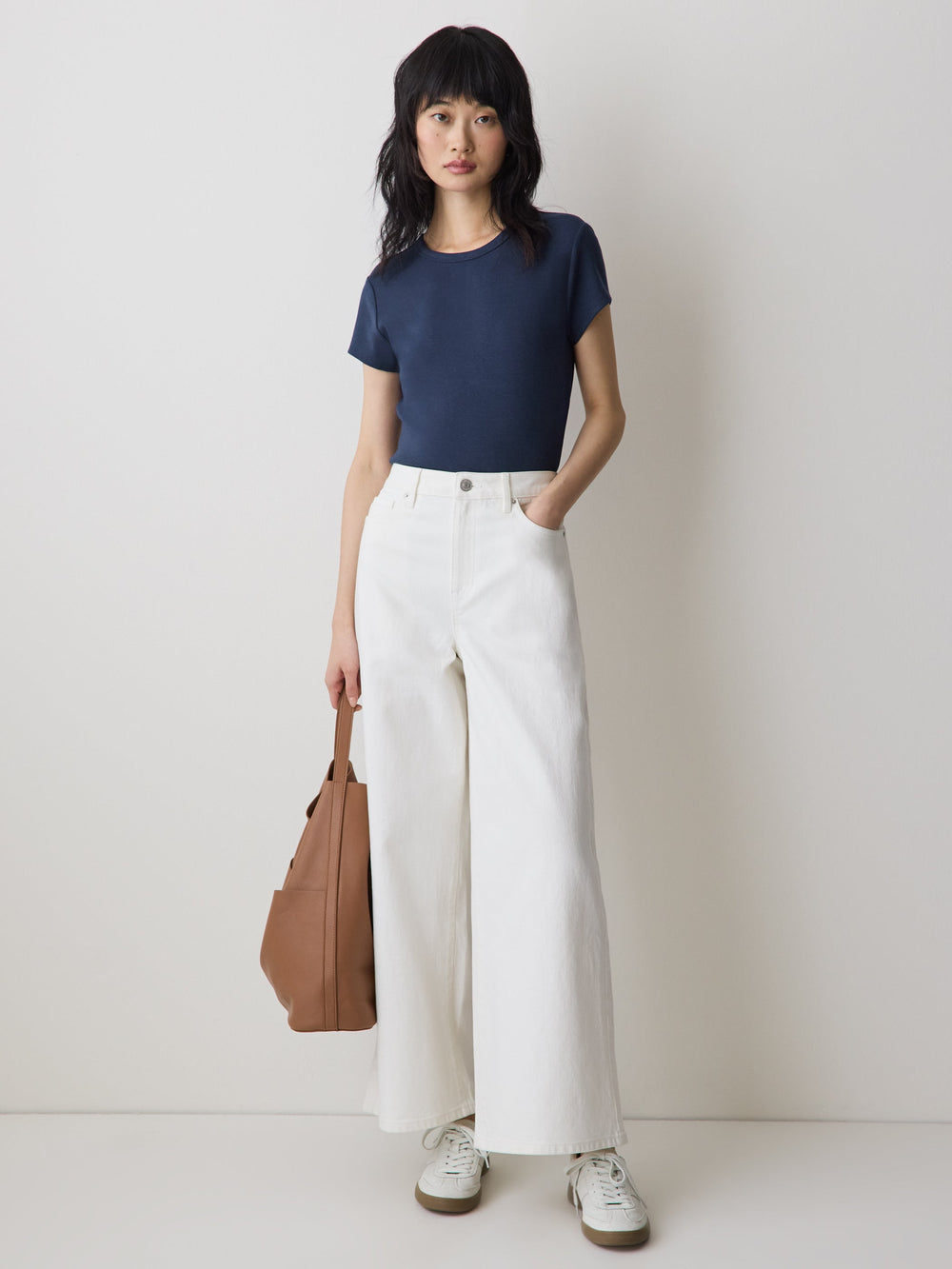 RW&CO Short-Sleeve Crew-Neck Ribbed Tee