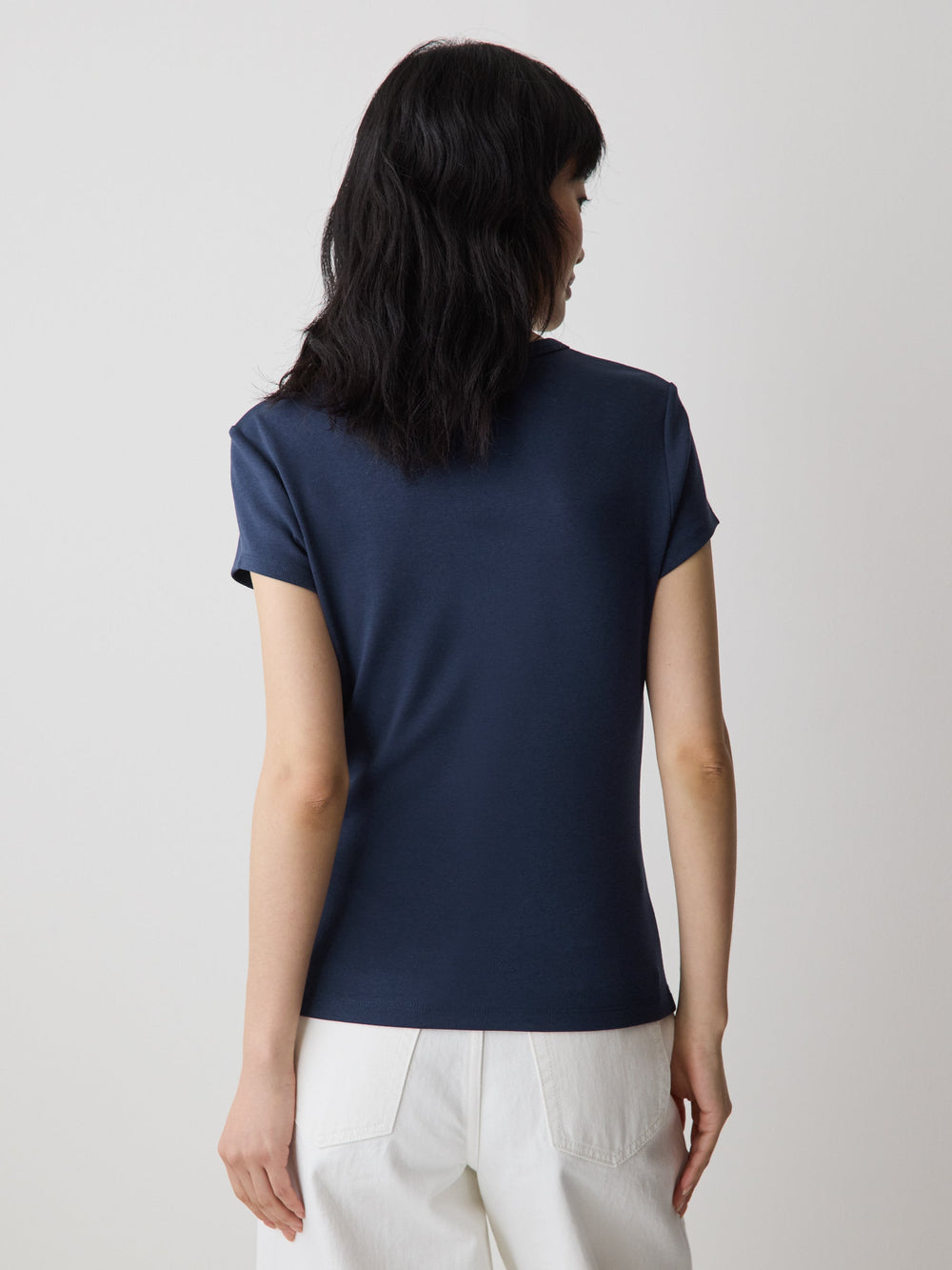 RW&CO Short-Sleeve Crew-Neck Ribbed Tee