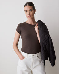 RW&CO Short-Sleeve Crew-Neck Ribbed Tee