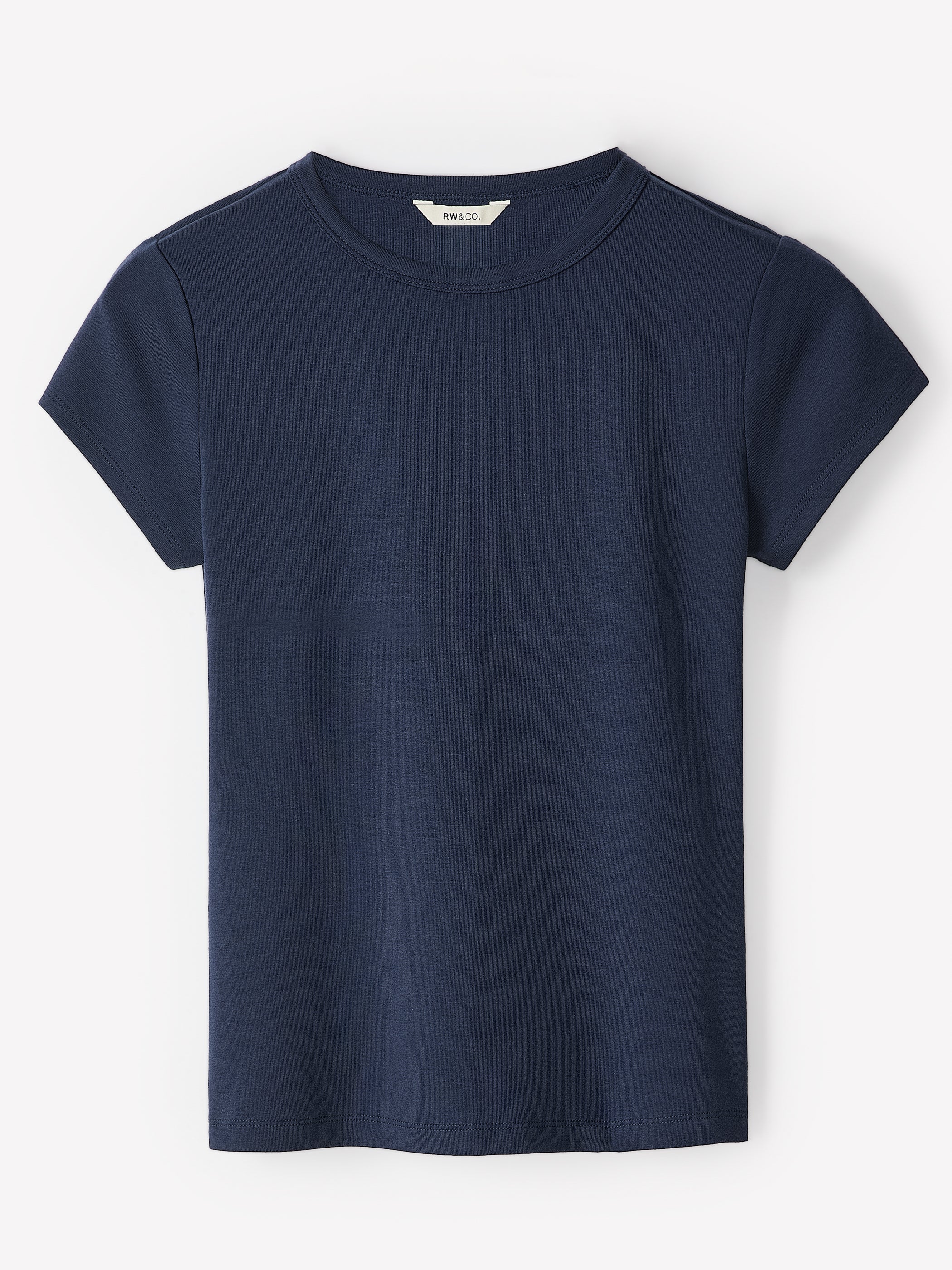 RW&CO Short-Sleeve Crew-Neck Ribbed Tee