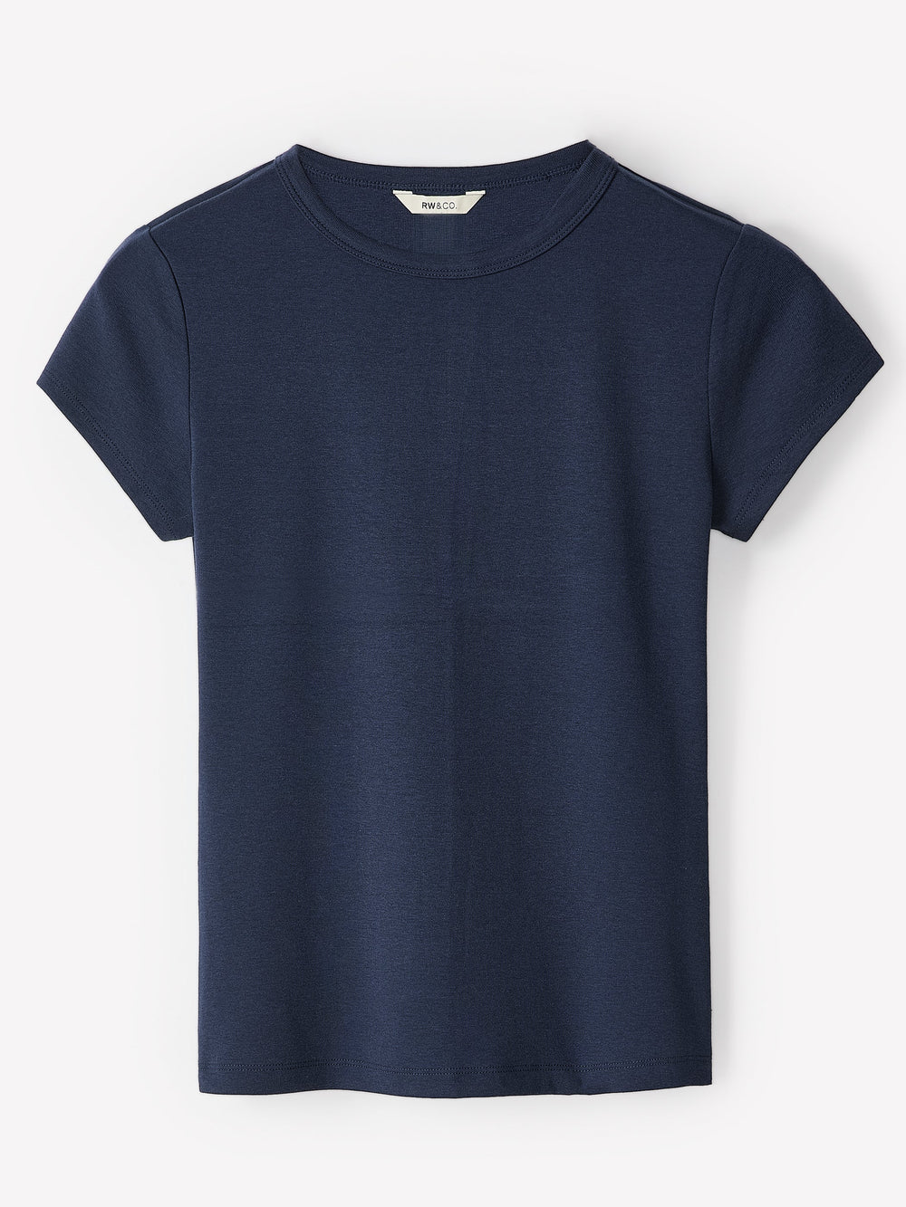 RW&CO Short-Sleeve Crew-Neck Ribbed Tee