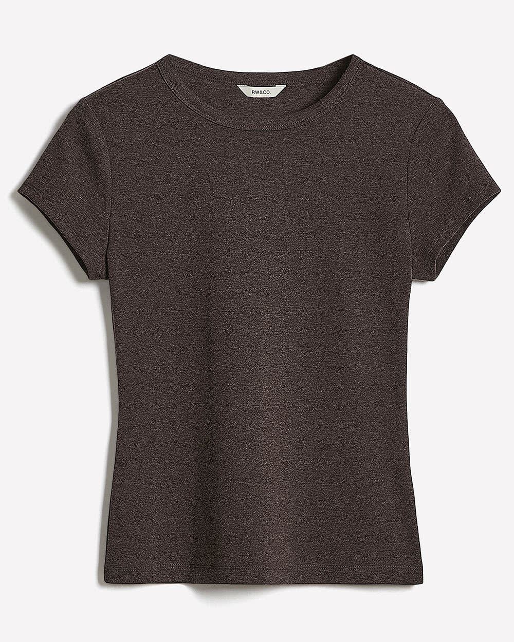 RW&CO Short-Sleeve Crew-Neck Ribbed Tee