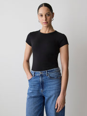 RW&CO Short-Sleeve Crew-Neck Ribbed Basic Tee