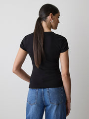 RW&CO Short-Sleeve Crew-Neck Ribbed Basic Tee