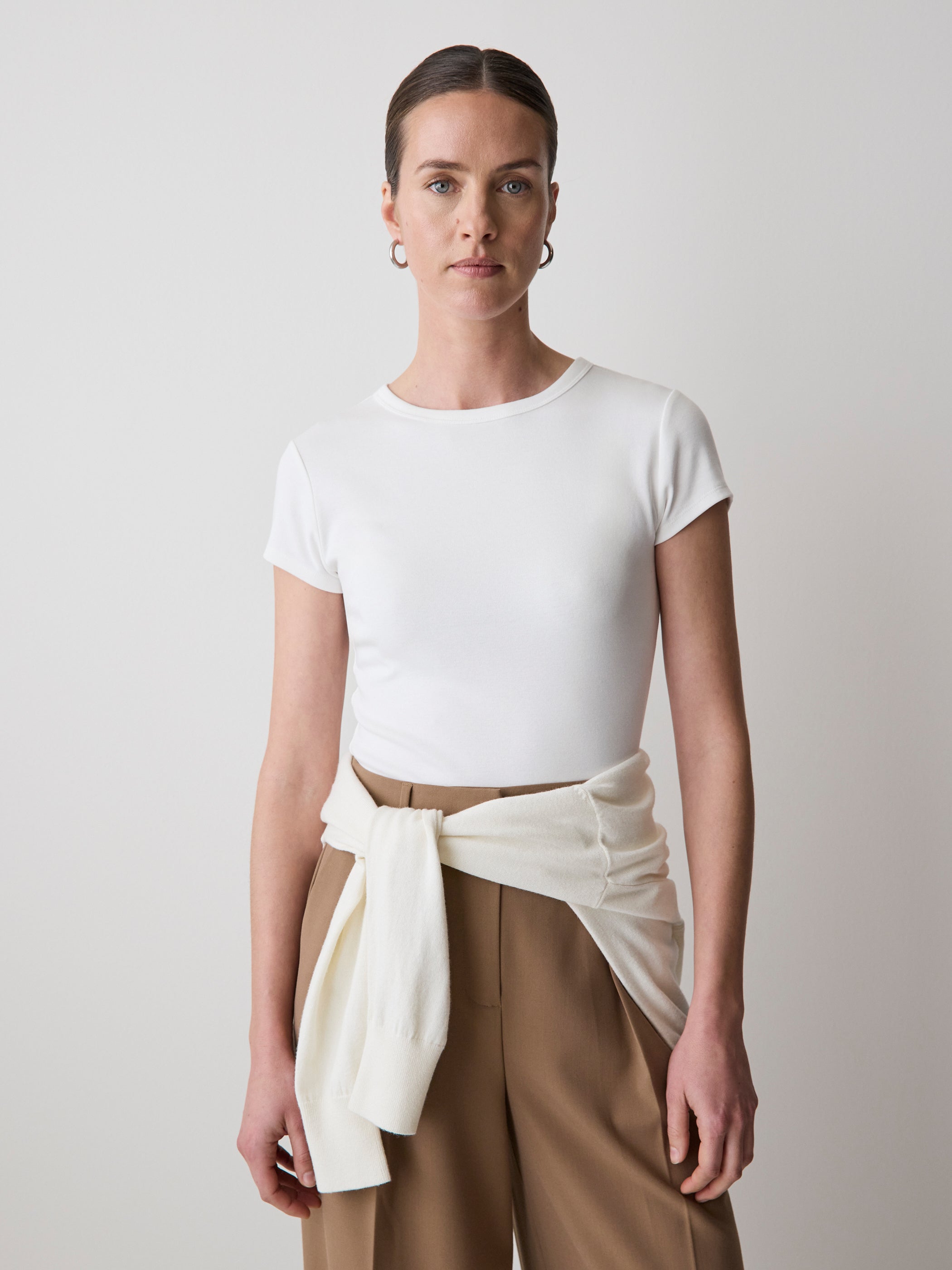 RW&CO Short-Sleeve Crew-Neck Ribbed Basic Tee