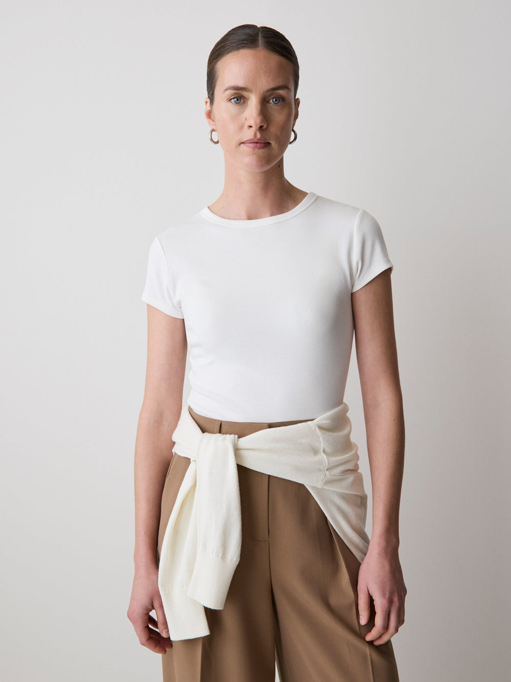 RW&CO Short-Sleeve Crew-Neck Ribbed Basic Tee