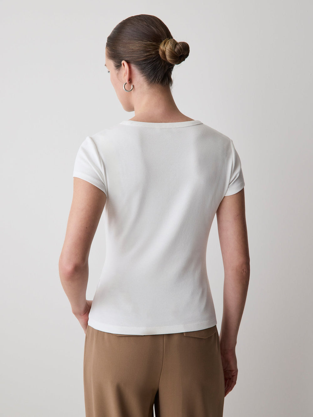 RW&CO Short-Sleeve Crew-Neck Ribbed Basic Tee