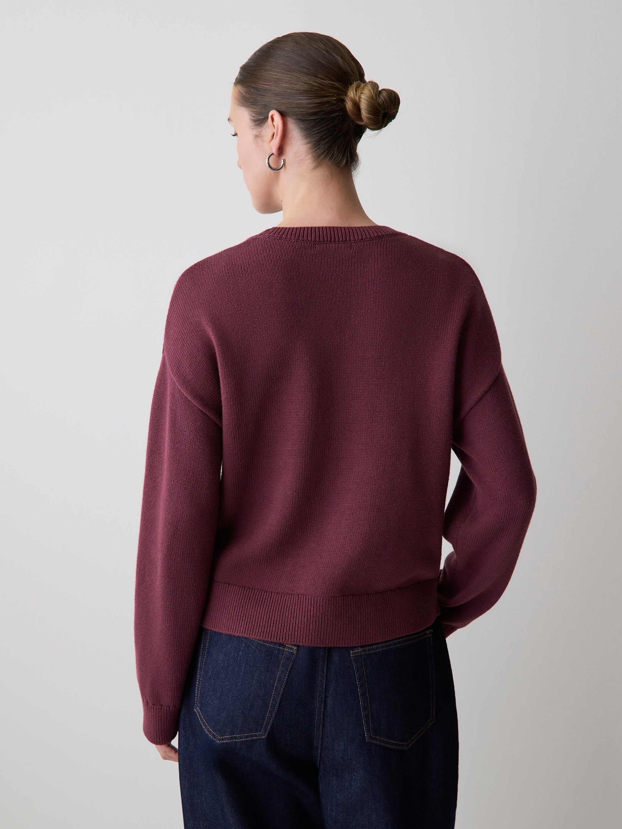 RW&CO Long-Sleeve Crew-Neck Pullover with Embroidery
