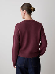 RW&CO Long-Sleeve Crew-Neck Pullover with Embroidery
