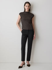 RW&CO Limitless Straight-Leg Mid-Rise Black Ankle Pant