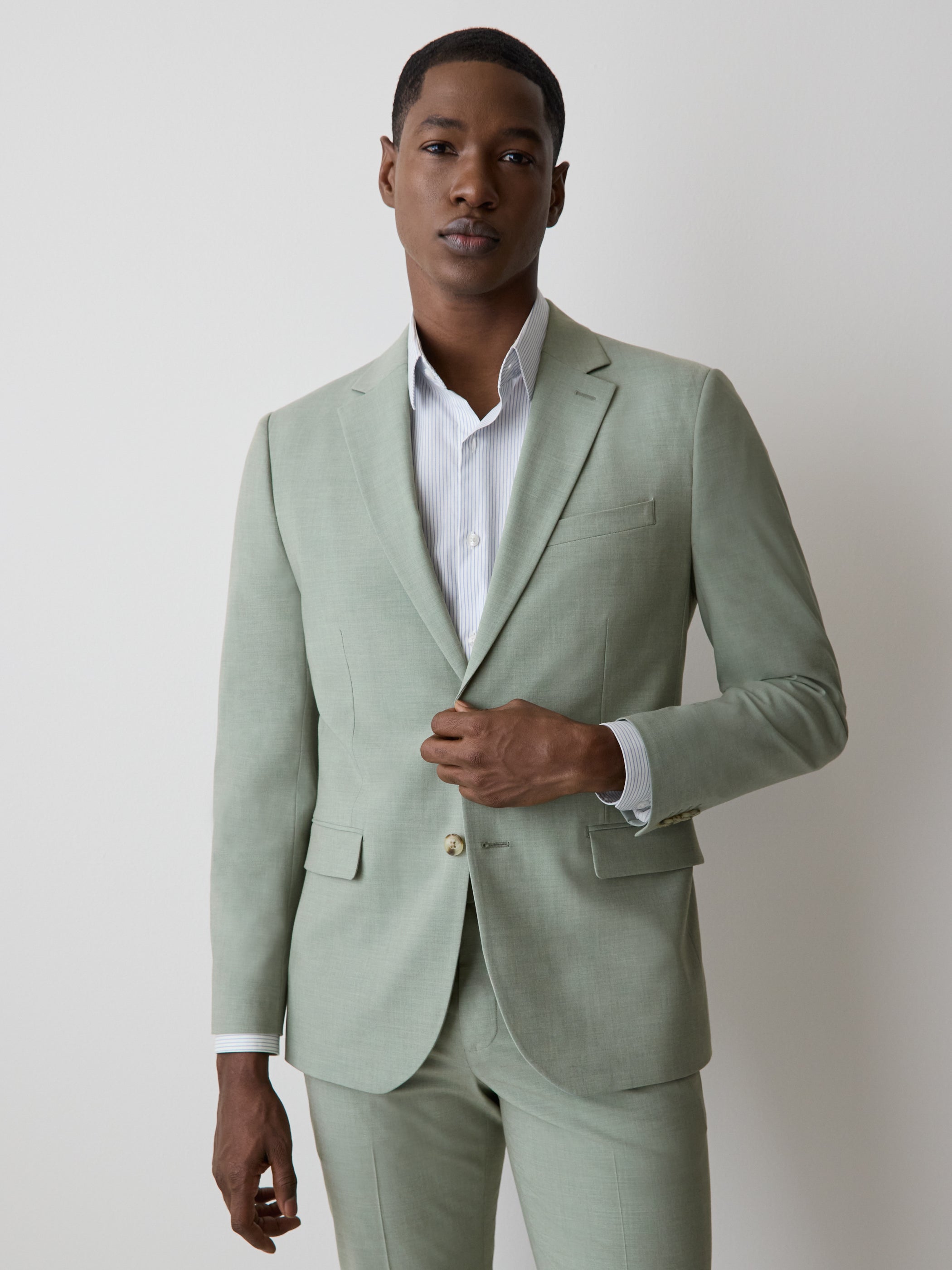 RW&CO Slim Fit Mint Suit Blazer
