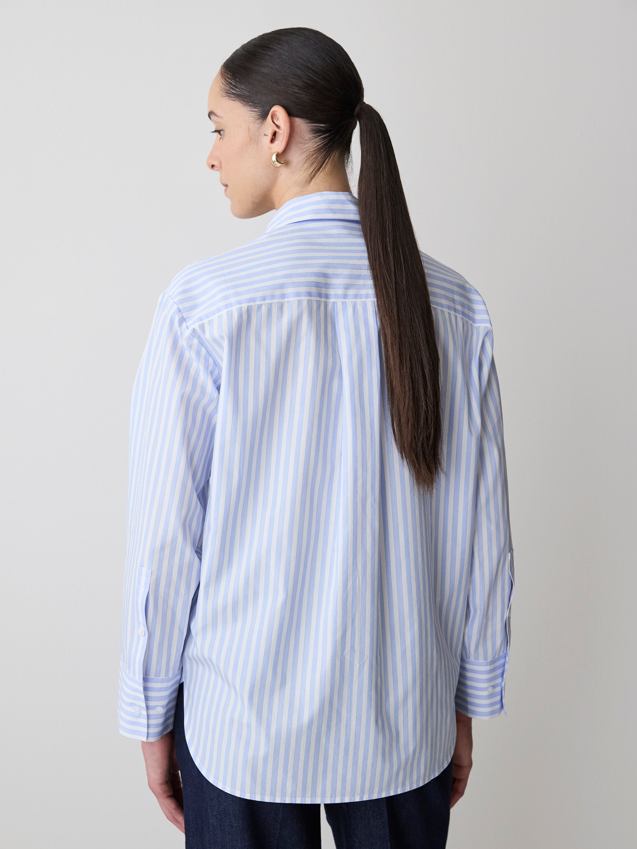 RW&CO Striped Long-Sleeve Poplin Shirt