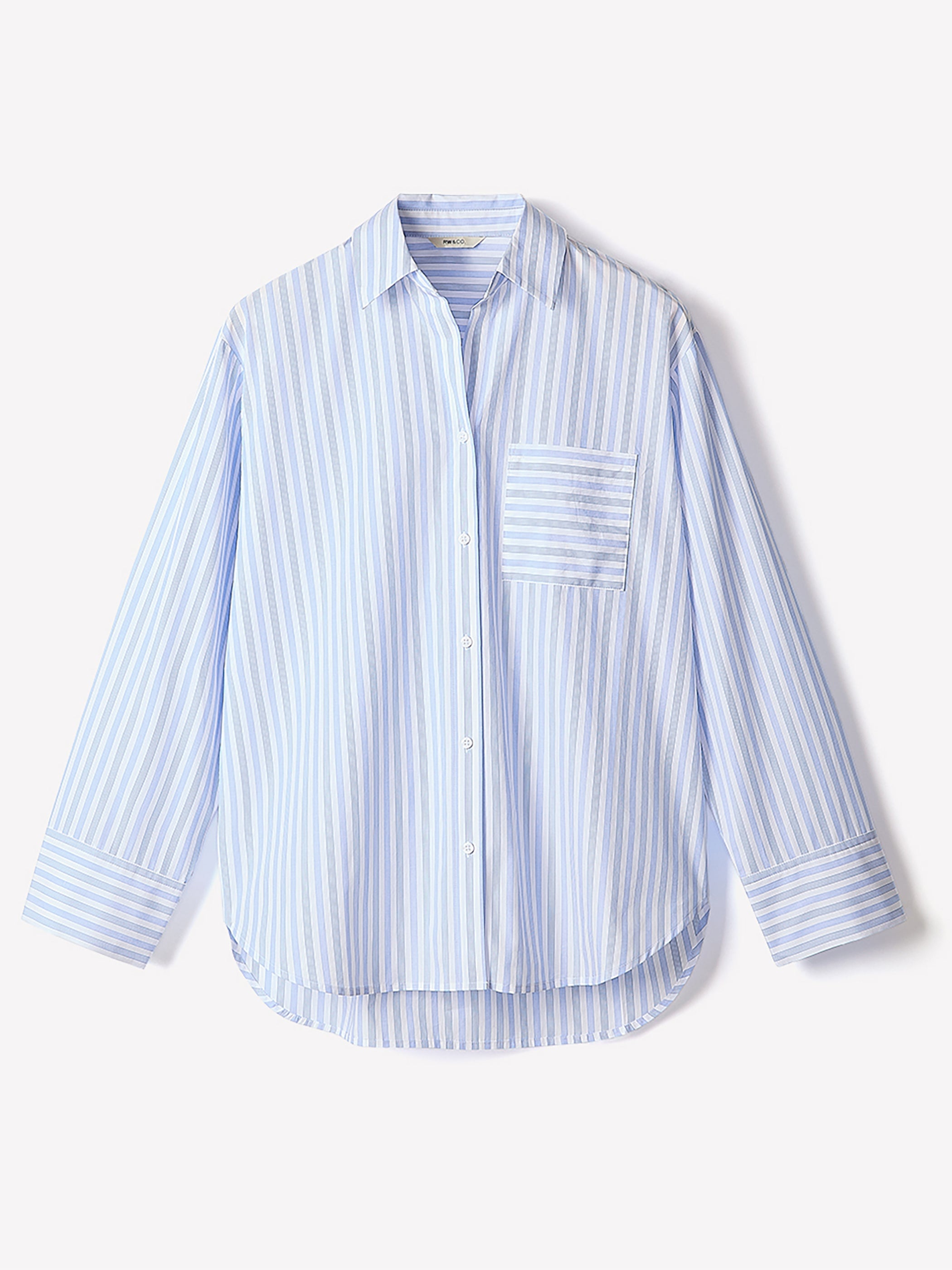 RW&CO Striped Long-Sleeve Poplin Shirt