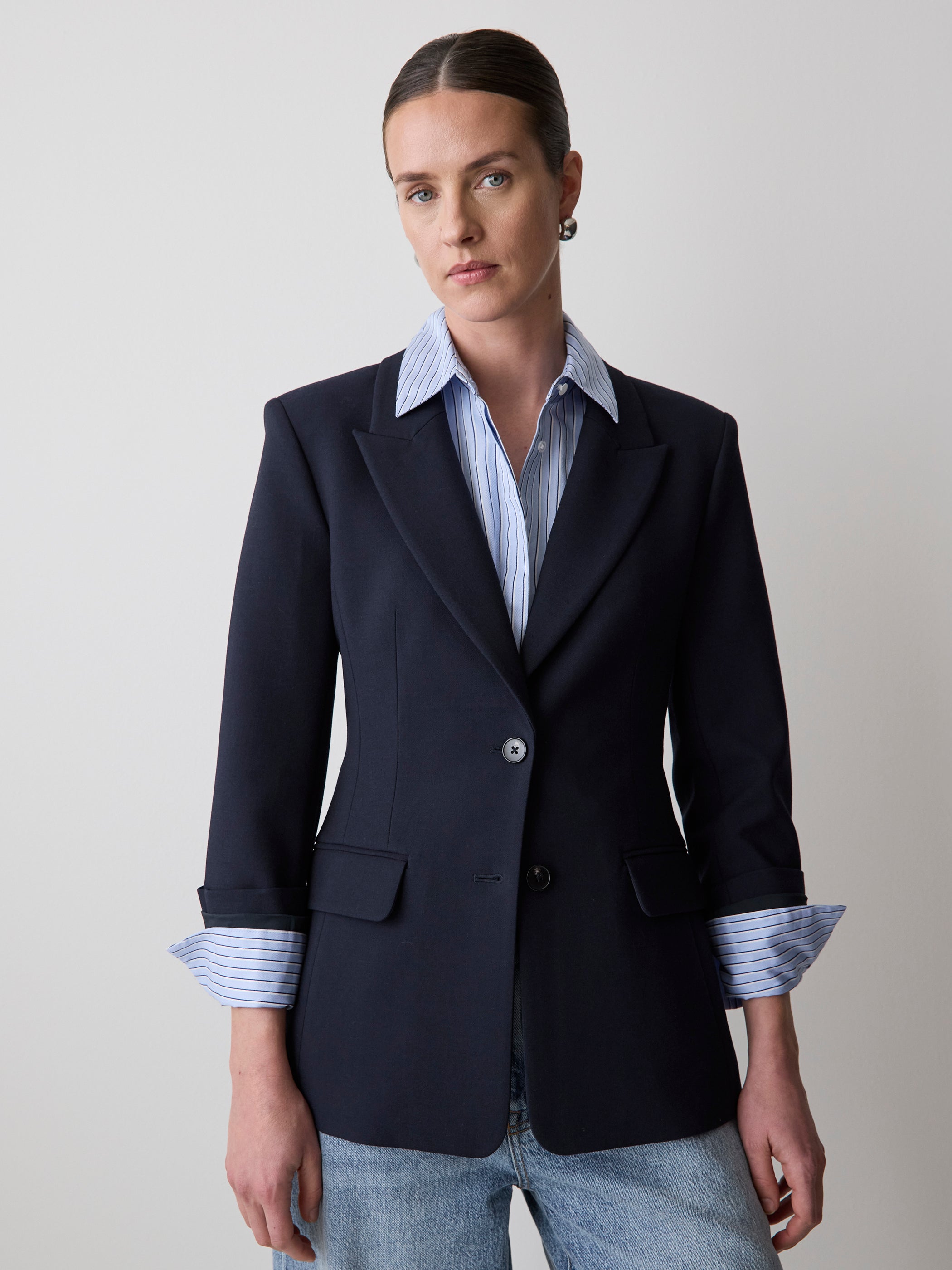 RW&CO Navy Hourglass Blazer